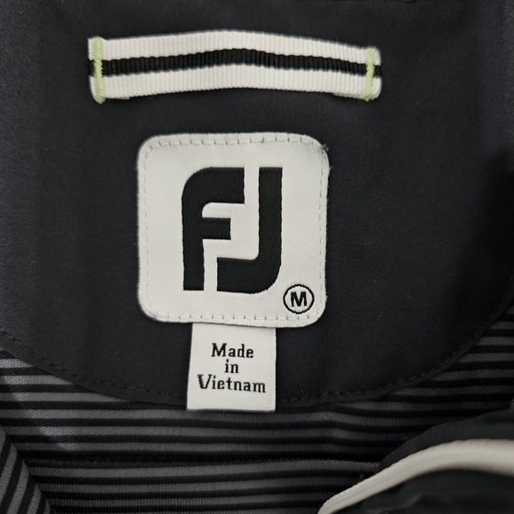 FootJoy FJ Quilted Golf Vest Black Full Zip Athletic Preppy Golfcore Medium - Picture 4 of 7